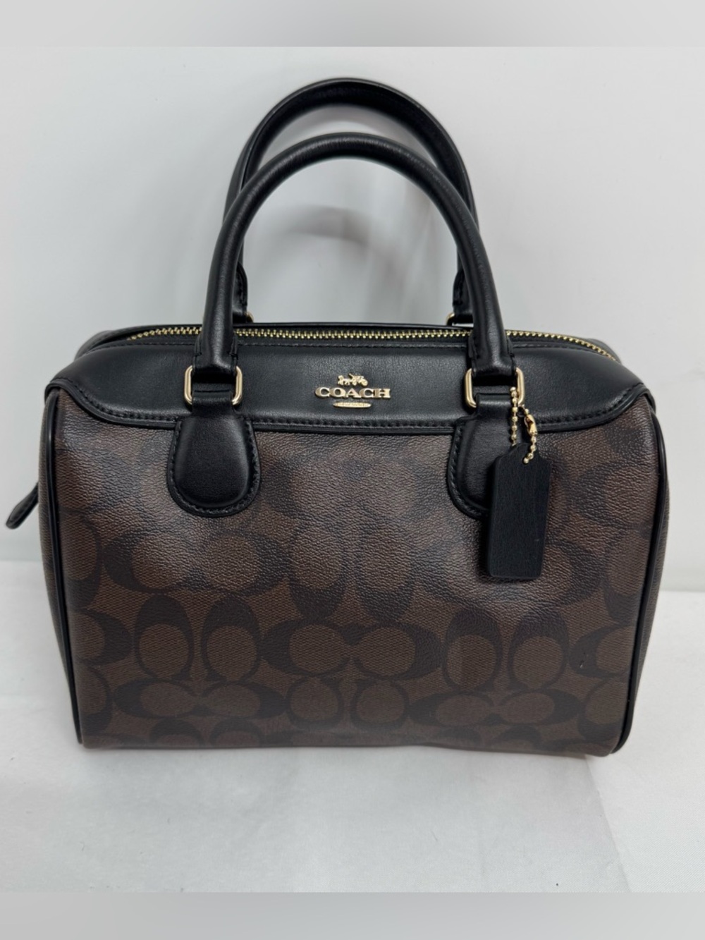 Coach F32203 Bennett Mini Satchel Signature PVC Coated Canvas Leather